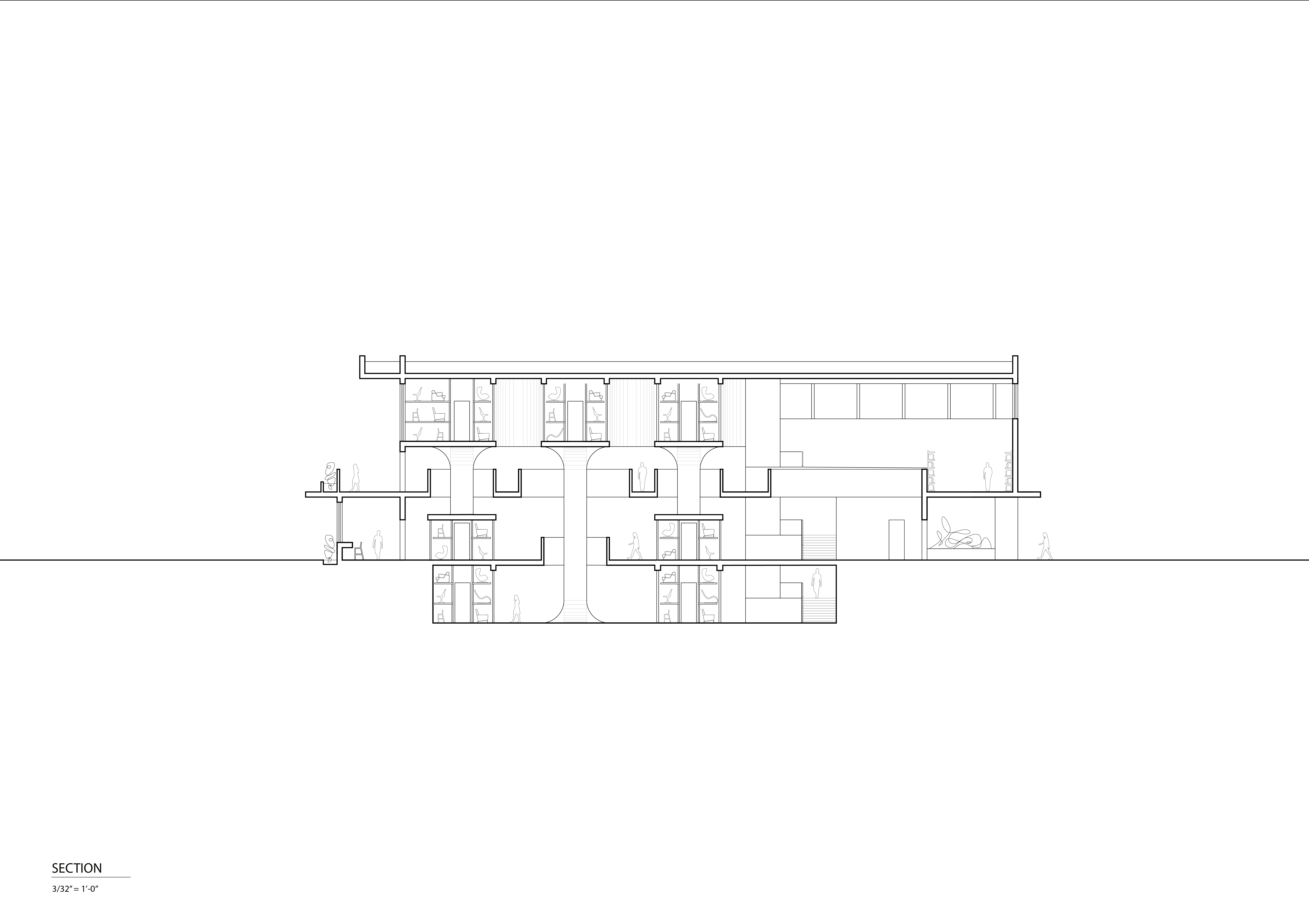 Archive section drawing.