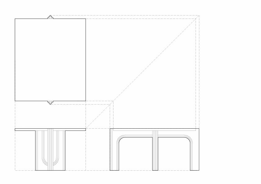 Furniture design drawing